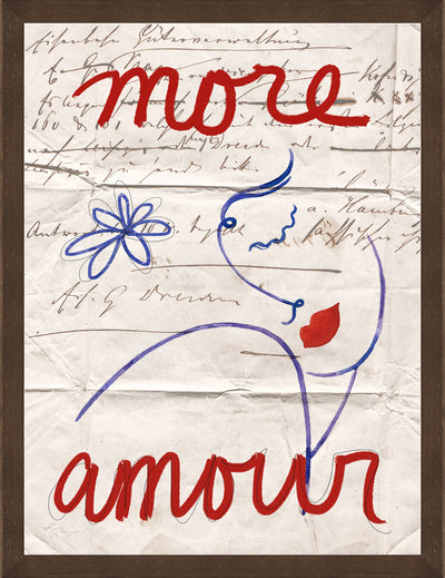 More Amour Framed Linen Finish Art – 27" x 35" | Œuvre d’art encadrée au fini lin « More Amour » - 27 po x 35 po