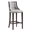 Tabouret bar Fifth Avenue de Manhattan Comfort en similicuir - gris clair