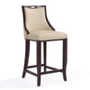 Tabouret bar Emperor de Manhattan Comfort de 41 po en hêtre - crème et noyer