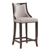 Tabouret bar Emperor de Manhattan Comfort en similicuir - gris clair