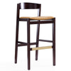 Tabouret bar Klismos de Manhattan Comfort de 40,75 po en hêtre - chameau et noyer foncé