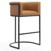 Tabouret bar Cosmopolitan de Manhattan Comfort de 37,8 po en métal - chameau et noir