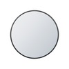 Miroir rond Arcus 24 po x 24 po fabriqué à la main - noir