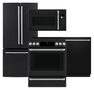 Café 4-Piece Kitchen Appliance Package – Matte Black | Ensemble de 4 électroménagers Café pour la cuisine - noir mat