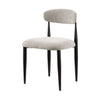 Chaise de salle à manger Capri de Kort & Co. en tissu de polyester et en métal - beige