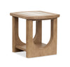 Table de bout Caroline de 22 po avec rangement et dessus en marbre - beige Riverbend