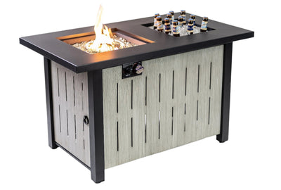 Deko Living Outdoor Propane Fire Table with Ice Bucket |Foyer-table à gaz propane Deko Living pour l’extérieur avec bac à glaçons
