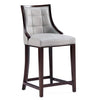 Tabouret bar Fifth Avenue de Manhattan Comfort de hauteur comptoir en similicuir - gris clair