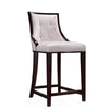 Tabouret bar Fifth Ave de Manhattan Comfort de hauteur comptoir de 39,5 po en hêtre - blanc et noyer