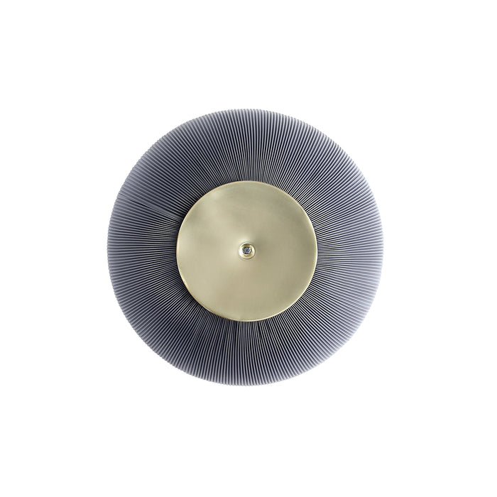 Table à café moderne Anderson de Manhattan Comfort avec revêtement en similicuir et dessus de table en imitation de marbre en céramique - grise