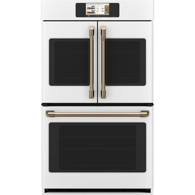 CAFÉ™ Professional Series 30" Smart Convection French-Door Double Wall Oven, Matte White - CTD90FP4ZW2 | Four mural double intelligent encastré Café de série Professional de 30 po à convection et à portes françaises, blanc mat - CTD90FP4ZW2
