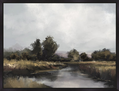 Spring River Framed Canvas with Hand Embellishment - 38" x 50"|Toile décorative encadrée « Spring River » avec fioritures apposées à la main - 38 po x 50 po