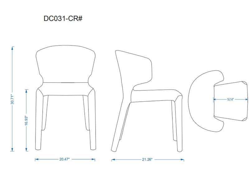 Ensemble 2 chaises de salle à manger Conrad de Manhattan Comfort en similicuir - brun clair