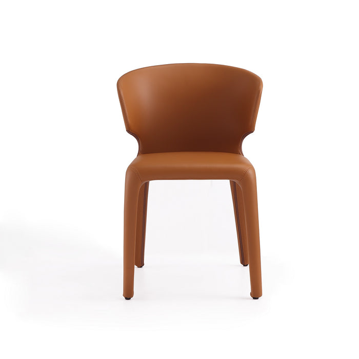 Ensemble 2 chaises de salle à manger Conrad de Manhattan Comfort en similicuir - brun clair