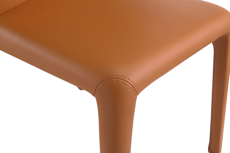 Ensemble 2 chaises de salle à manger Conrad de Manhattan Comfort en similicuir - brun clair