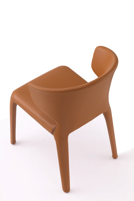 Ensemble 2 chaises de salle à manger Conrad de Manhattan Comfort en similicuir - brun clair