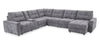 Sofa sectionnel modulaire à coulissement électrique de droite Elevate de Scott Living 7 pièces en tissu de chenille avec rangement - gris