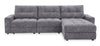 Sofa sectionnel modulaire à inclinaison électrique de droite Elevate de Scott Living 3 pièces en tissu de chenille - gris