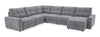 Sofa sectionnel modulaire à coulissement et inclinaison électriques de droite Elevate de Scott Living 6 pièces en tissu de chenille - gris