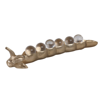 12" Carrol Pea Pod Statuary - Gold | Statue de gousse de pois Carrol de 12 po - dorée