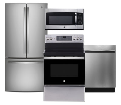 GE 4-Piece Kitchen Appliance Package – Stainless Steel | Ensemble de 4 électroménagers GE pour la cuisine - acier inoxydable