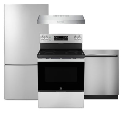 GE 4-Piece Kitchen Appliance Package – Stainless Steel | Ensemble de 4 électroménagers GE pour la cuisine - acier inoxydable