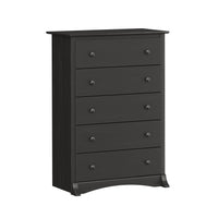 Commode verticale Jade à 5 tiroirs - noir délavé