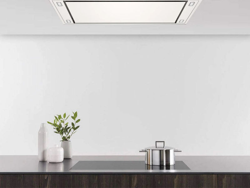 Hotte de cuisinière affleurée au plafond Victory blanc mat avec rétroéclairage à DEL - Horizon-WH-Glow