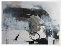 Œuvre d’art encadrée au fini lin « Abstract I » - 26 po x 38 po