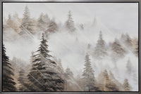 Peinture acrylique encadrée « Tree Line » - 31,5 po x 47,5 po