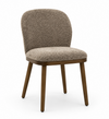 Chaise de salle à manger Ivy en tissu de polyester - brune