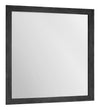 Miroir de commode de chambre à coucher Soren, à fixer au meuble ou à suspendre au mur - gris graphite
