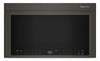 Four à micro-ondes à hotte intégrée intelligent multifonctionnel KitchenAid à installation affleurée - minerai noir - YKMMF530PBE