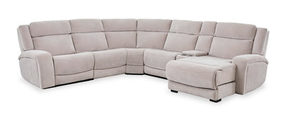 Shaquille O’Neal Home Legacy 6-Piece Right-Facing Power Reclining Sectional with Shaq-o-pedic Comfort - Grey | Sofa sectionnel de droite à inclinaison électrique Legacy de Shaquille O’Neal Home 6 pièces avec confort Shaq-o-pedi - gris