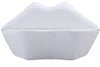 Causeuse Kiss de Manhattan Comfort de 61,8 po en similicuir - blanche
