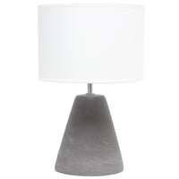 Lampe de table Pinnacle de Simple Designs en béton - blanche