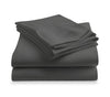 Ensemble de draps LUSOME de 4 pièces en coton à régulation de température pour très grand lit divisé - perle fumée