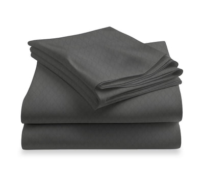 LUSOME Temperature Regulating 4-piece Cotton Split King Sheet Set – Smoked Pearl | Ensemble de draps LUSOME de 4 pièces en coton à régulation de température pour très grand lit divisé - perle fumée