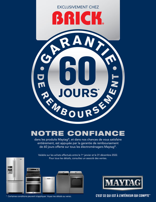 Laveuse à la vapeur haute efficacité Maytag à chargement frontal de 5,5 pi³ - ardoise métallique - superposable - MHW6630HC