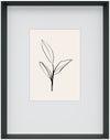 Œuvre d’art en verre mat encadrée « Ink Leaf I » - 23,5 po x 29,5 po