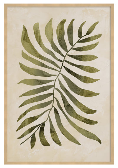 Green Botanical Framed Linen Artwork - 25.5" x 33.5"|Œuvre d’art en lin encadrée « Green Botanical » - 25,5 po x 33,5 po