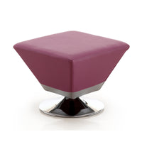 Pouf pivotant Diamond de Manhattan Comfort en chrome poli - violet