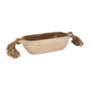 Plateau bohème de 15 po en bois avec glands - brun