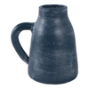 Vase de 8,75 po en terre cuite avec poignée - bleu