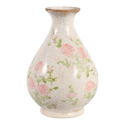 8.25” Ceramic Curved Cottage Vase – Multi-Colour | Vase courbé Cottage de 8,25 po en céramique - multicolore
