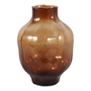 Vase moderne de 10,5 po en verre - brun fumée