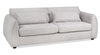 Sofa Annex de 90 po fabriqué au Canada en tissu avec coussins décoratifs - gris