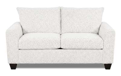 Made in Canada Customizable Sofa Lab Arc 86" Fabric Condo Sofa – Teddy Snow | Sofa personnalisable Arc de Sofa Lab de 86 po de format condo fabriqué au Canada en tissu - Teddy Snow