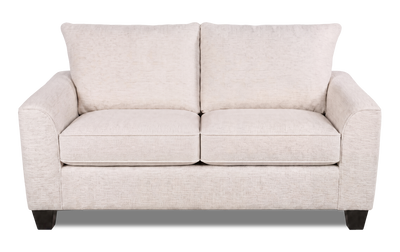 Made in Canada Customizable Sofa Lab Arc 86" Fabric Condo Sofa – Chenille White | Sofa personnalisable Arc de Sofa Lab de 86 po de format condo fabriqué au Canada en tissu - Chenille White