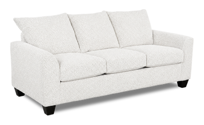 Made in Canada Customizable Sofa Lab Arc 86" Fabric Sofa – Teddy Snow | Sofa personnalisable Arc de Sofa Lab de 86 po fabriqué au Canada en tissu - Teddy Snow
